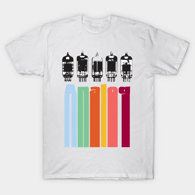 Analog Tubes Retro Stripes T-Shirt by Analog Designs